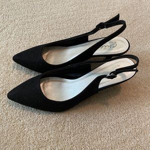 Glittery Black Chic 1 inch heels